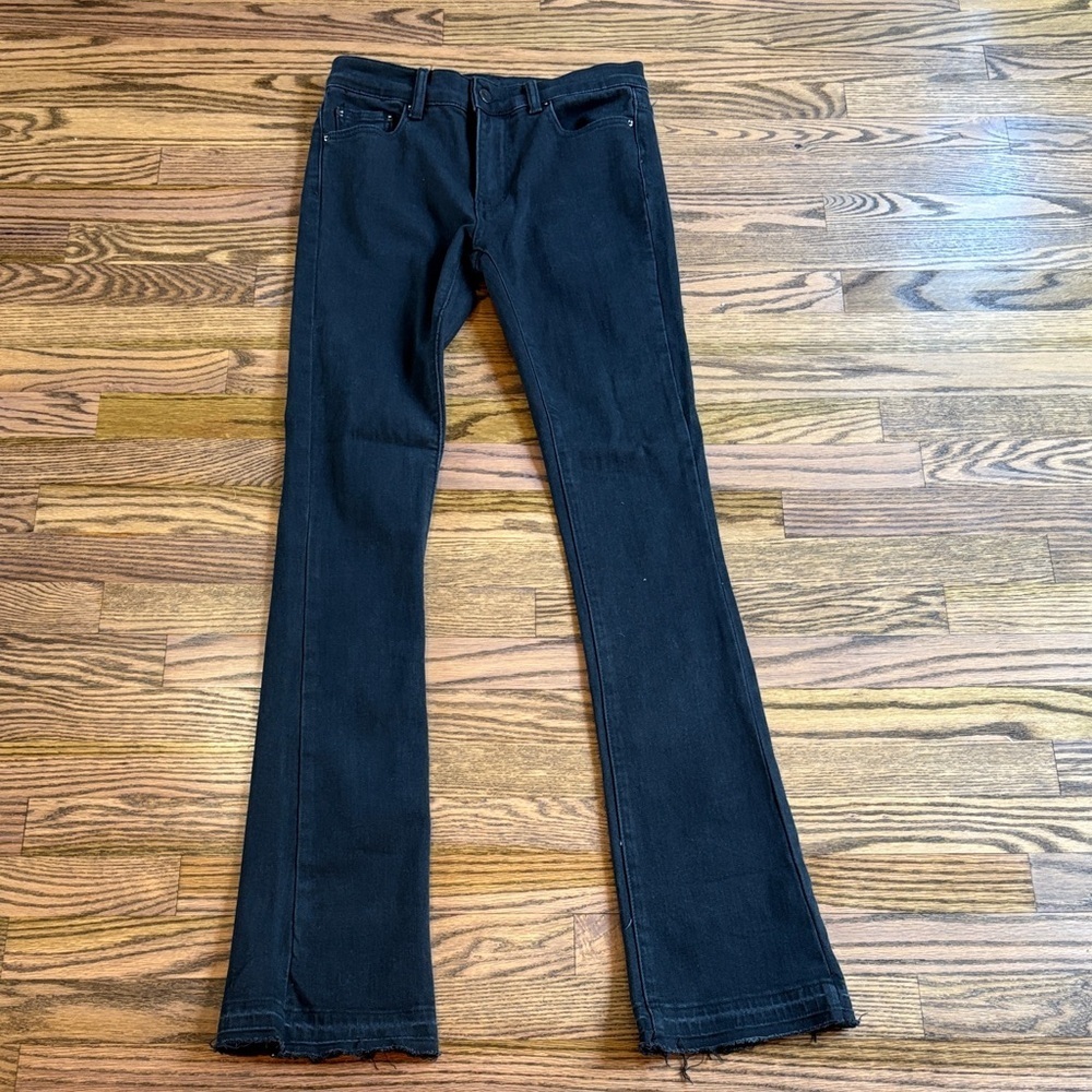 MNML sz 30 black jeans with raw hem